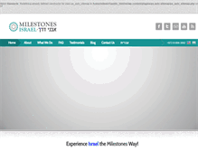Tablet Screenshot of milestonesisrael.com